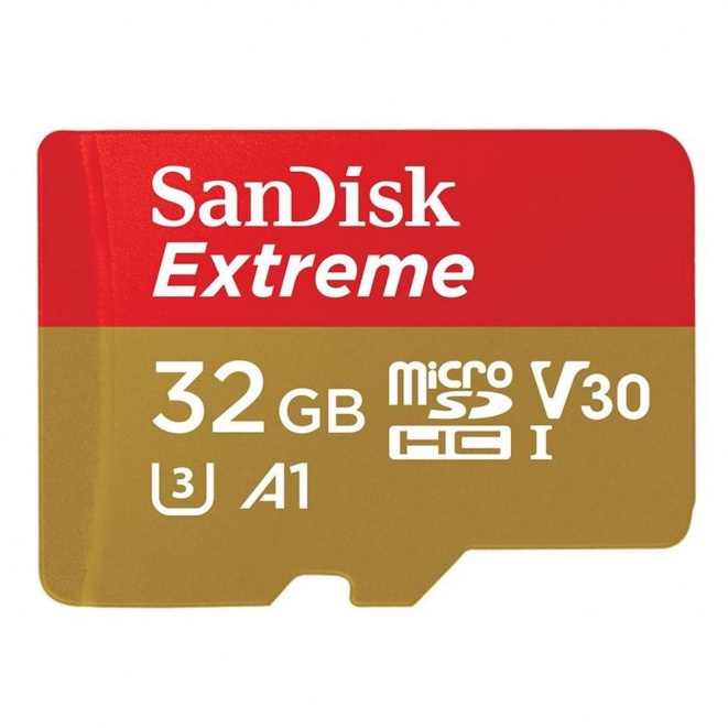 SanDisk Extreme MicroSDHC 100MB s A1 C10 V30 UHSI U3 32GB